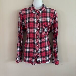Rails Red and Black Plaid button down shirt